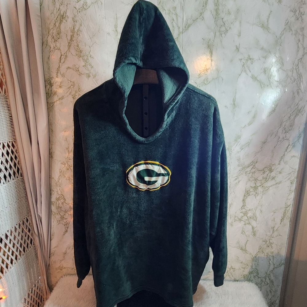 Plush Green Bay Packers Oversize Hoodie